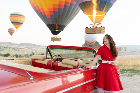 Cappadocië: Klassieke autotour met Champagne Vintage Car Tour