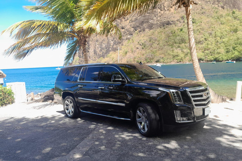 St Lucia: Privé taxidienst/rondrit luchthavenSt Lucia: Privé luchthaven taxidienst/rondrit