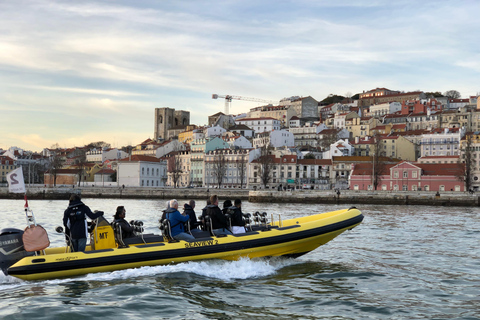 Lisbon Speedboat Sunset with Monuments Sightseeing
