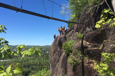 Tyroparc: Via Ferrata Guided Tour and Zipline Combo Ticket Summer: Via Ferrata Guided Tour and 4 Zipline Combo Ticket