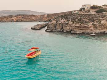 Comino:Blue Lagoon,Crystal Lagoon,Caves, Private Boat Malta