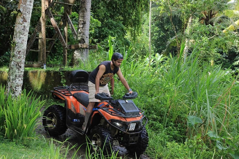 Bali: Real Temple Run Cave Quad Adventure & Jungle Trails ATV Tandem + Hotel Transfer
