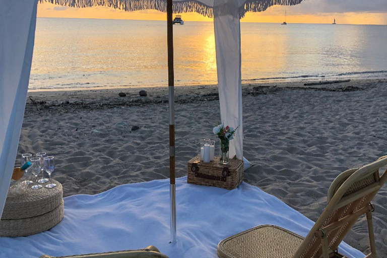 Santa Lucía: Picnic en la cabaña de la playa al atardecer