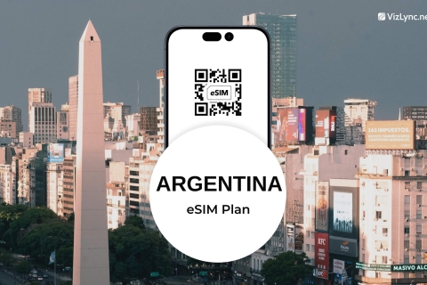 Argentinië reizen eSIM plan met supersnelle mobiele dataArgentinië 20 GB voor 30 dagen