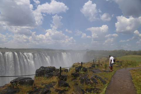 Visite privée des chutes Victoria avec déjeuner et vol en hélicoptère