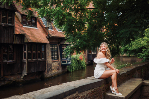 Portraits à Bruges : Visite privée d&#039;un photographe de vacances3 heures + 75 photos sur 3 sites