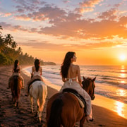 Saba Black Sand Beach: Sunrise Horse Riding Experience