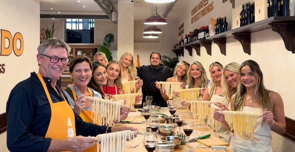 Florence: Fresh Handmade Pasta Course with Unlimited Wine and Dessert
