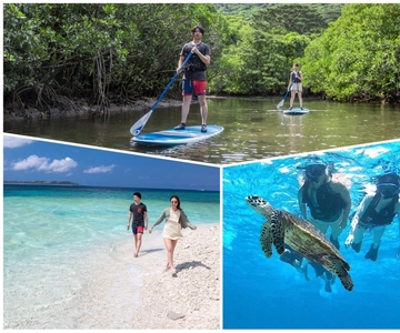 Iriomote Mangrove SUP and Snorkeling at Coral island
