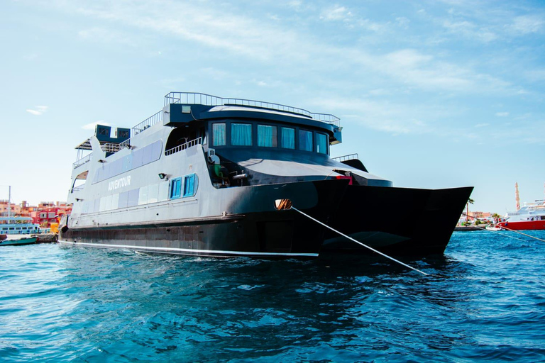 Hurghada: Luxury Catamaran Semi Submarine & Island & Sunset Luxury Catamaran Island With Private Transfer