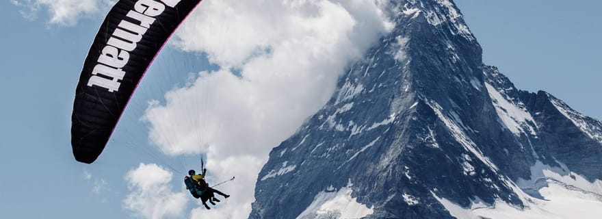 Zermatt : Vol passager en parapente avec vue sur le Cervin