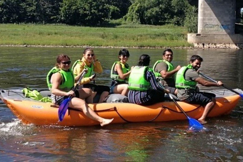 Bad Schandau: Wycieczka rowerowa i raftingowa do DěčínaTratwa z 9 miejscami + 1 dla niemowlęcia