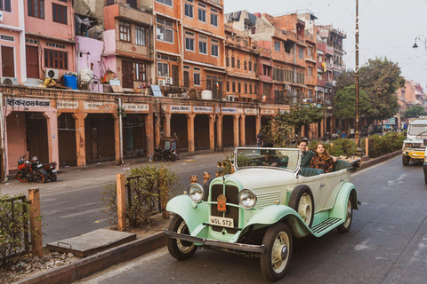 Jaipur: Stadsrondleiding erfgoed in een oldtimer met ophaalservice