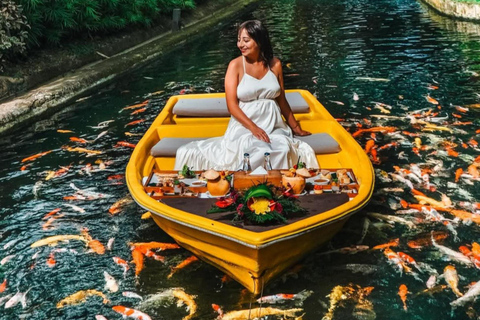 Bali: Swing, Koi Photo Boat, Monkey Forest, & Waterfall Private tour with ticket include