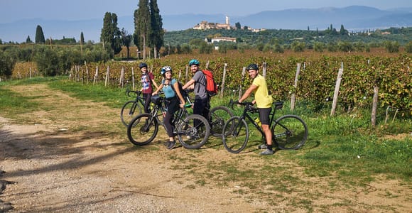 Florence: Chianti Hills Bike Tour with Farm Lunch & Wine