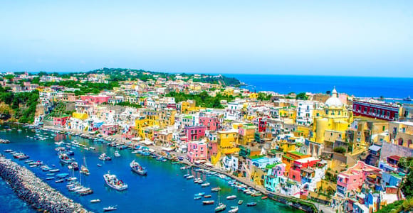 Procida round trip including island tour by sea from Ischia