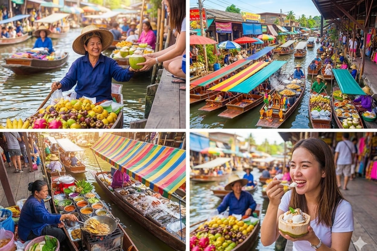 Bangkok: Floating Damnoen Saduak and Mae Klong Train Markets