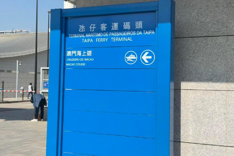 High-Speed Ferry Tickets Between Hong Kong and Macau First Class, Macau to HK (09:00–17:30)