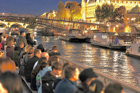 Paris: Illuminated Seine Night Cruise from the Eiffel Tower Paris: Illuminated Seine River Night Cruise & Free Postcard