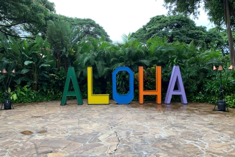 Maui: Traditioneller Lei-Empfang am Flughafen Kahului (OGG)Lichtnuss-Lei-Begrüßung