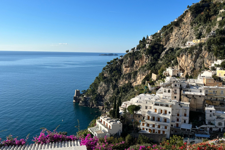 Da Positano: Costiera Amalfitana e lezione di cucina con trasferimentoDa Positano: Costiera Amalfitana e corso di cucina con trasferimento