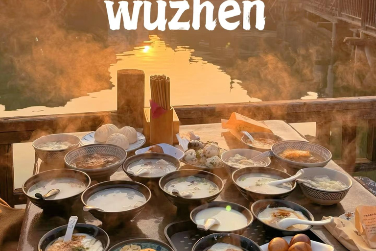 Hangzhou: Wuzhen Water Town Day Trip with Boat Ride Guide for English