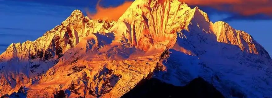 Shangri-La : visite privative du mont Meili enneigé à l'aube