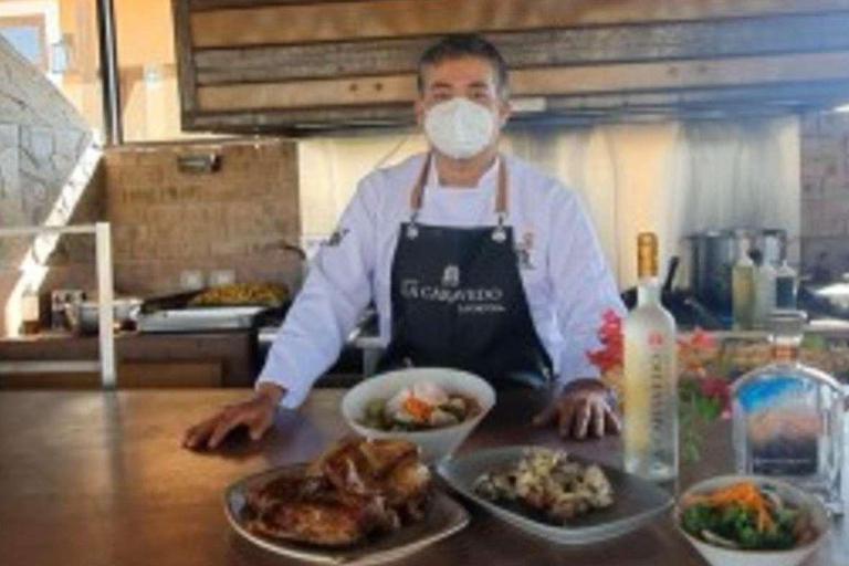 Peruvian cooking demonstration at La Caravedo farm