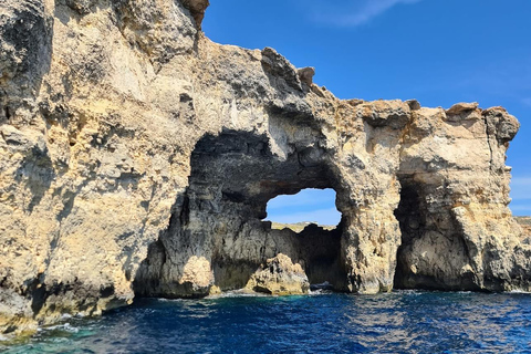 Malta/Gozo:Comino, Crystal/BlueLagoon&amp;Caves Viaggio in barca privata