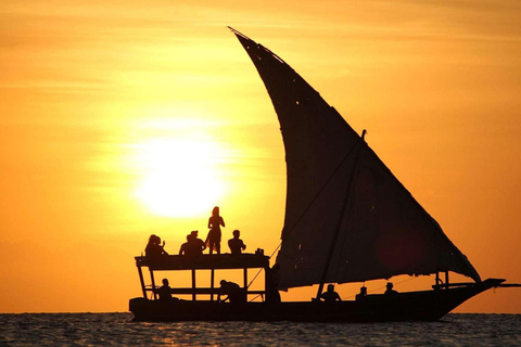 Zanzibar: Mnemba Island Snorkeling and Sunset Dhow Cruise Mnemba + Sunset cruise with no lunch no pickup