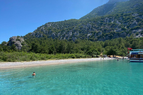 Antalya&amp;Kemer: Tour in barca di Suluada, Baia di Adrasan, Spiaggia delle MaldiveTrasferimento da Alanya