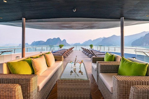 Hanoi: Premium Lan Ha Bay Day Cruise with Sunset Party Share Transfer + Cruise 1 day from Hanoi
