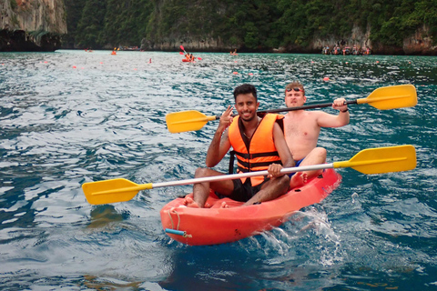 Koh Phi Phi : tour en bateau des pirates avec plongée en apnée et kayak