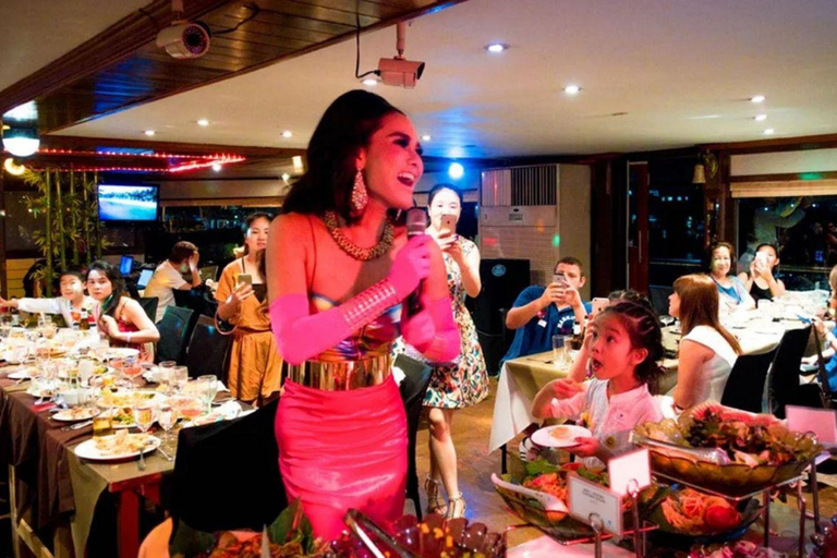 Bangkok: Rejs statkiem White Orchid Chao Phraya, tajski bufet i piwoWylot z Asiatique The Riverfront