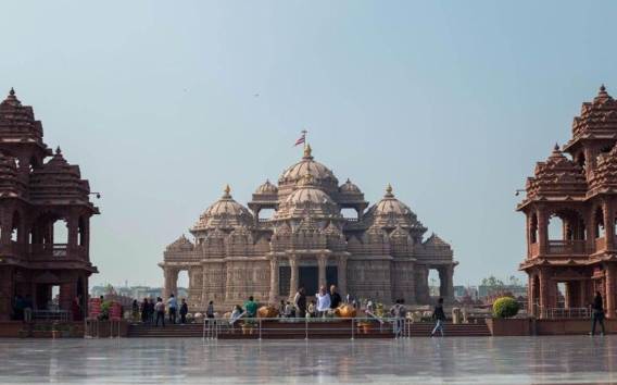 Neu Delhi: Akshardham-Tempel-Tour mit Wasser- und Lichtshow