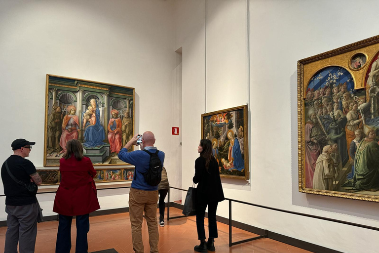 Florencia: Visita VIP sin hacer cola a la Galería de los UffiziTour en grupo en francés