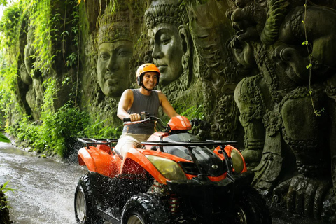 Ubud: Quad ATV Gorilla Cave, Legong Tunnel & Mud Adventure Single ATV - 50 Minutes (Meeting Point)