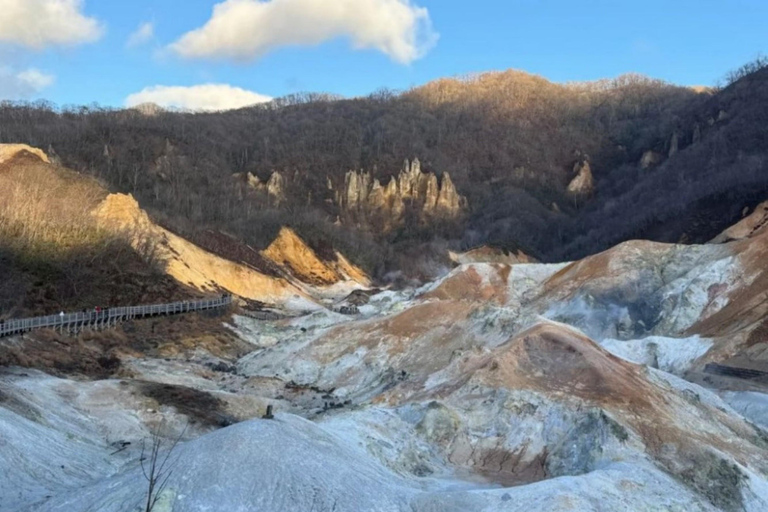 From Sapporo: Noboribetsu Jigokudani and Lake Toya Day Trip Comfortable Small Group Tour (Max 9 Guests): Meeting Points