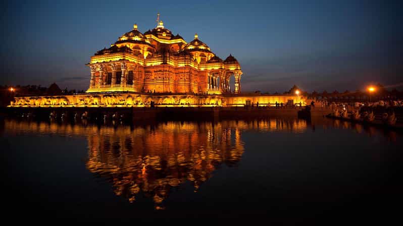 Delhi: Akshardham water- en lichtshow en Gandhi Smriti-tour