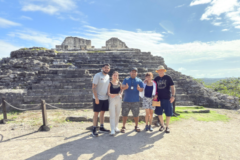 From Bacalar: Ichkabal Ruins + Lagoon Tour + Los Rápidos 2 Highligts Only: Ichkabal Mayan Ruins & Pontoon Boat Tour