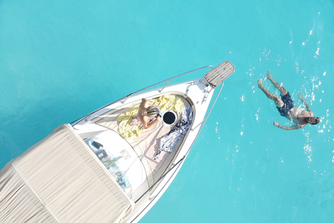 Zante: Tour en barco privado Cuevas de la Isla de las Tortugas Mizithres