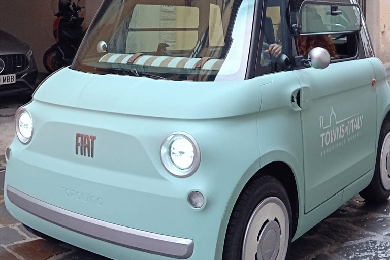 Florence: Chianti Fiat E-Car Tour with Wine Tasting & Lunch Topolino E-Car – Double Driver