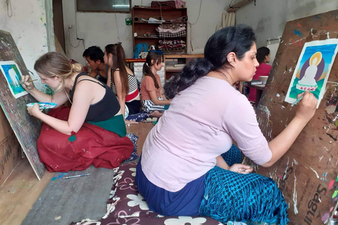 Thangka Painting Class with Local Artist in Patan Mandala Painting Workshop