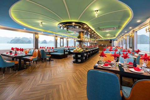 Hanoi: Aurora Halong Day Cruise - Lunch, Kayak, Swim, Cave from Halong: Cruise with Buffet, Kayaking (No transfer)