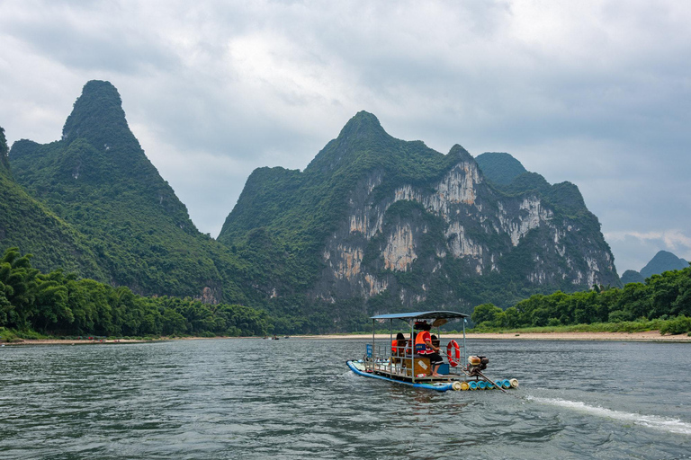 Guilin to Yangshuo : Li River Bamboo Rafting & culture