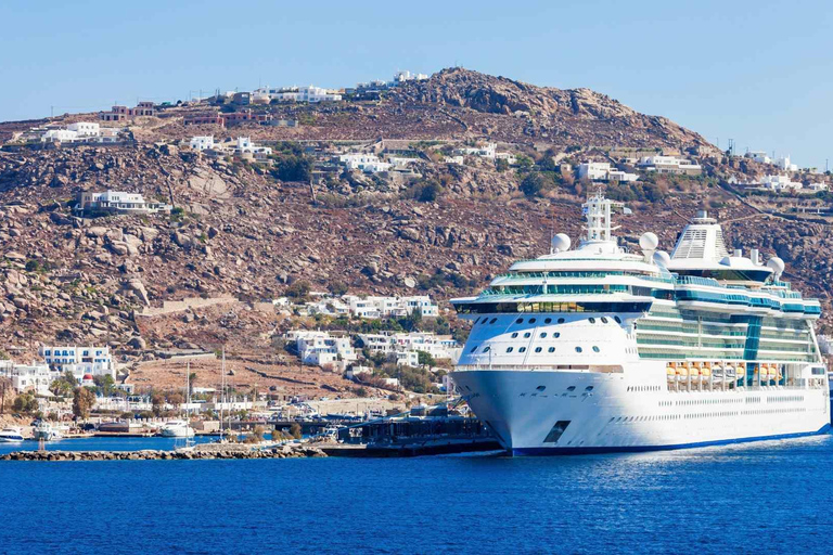 Mykonos: Paradise Beach Cruise Ship Transfer with Sunbeds