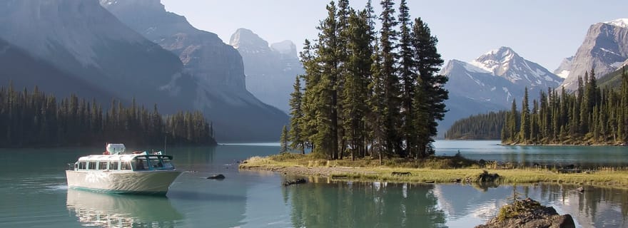 Jasper : visite guidée de la faune et des sites touristiques avec croisière sur la Maligne