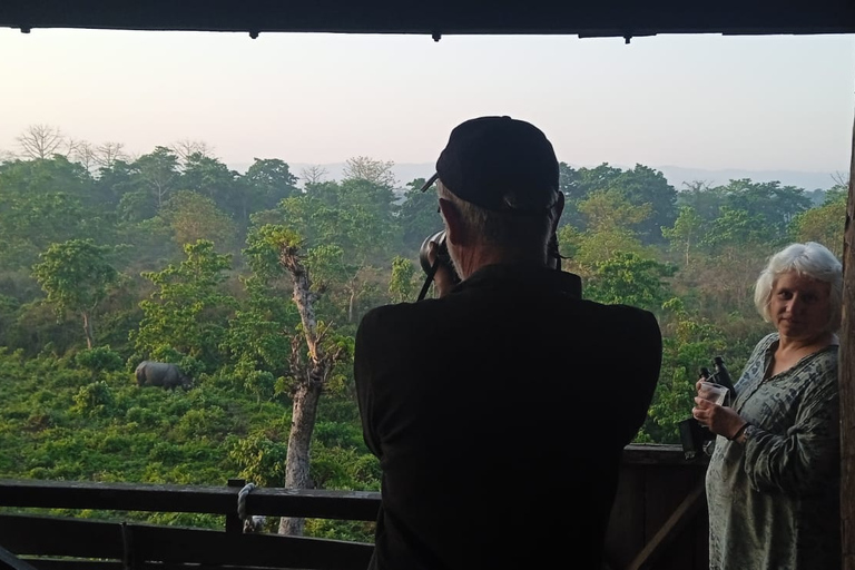 3 noites e 4 dias no Parque Nacional de Chitwan com estadia noturna na torre