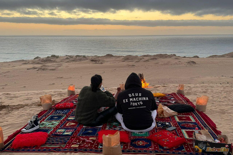 Agadir/Taghazout : Aventure en Sandboard et Dîner au Coucher du SoleilAgadir/Taghazout : aventure en sandboard et dîner au coucher du soleil