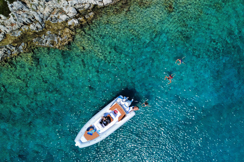 Corfu: Blue Lagoon and Mourtos Caves Sunset Cruise
